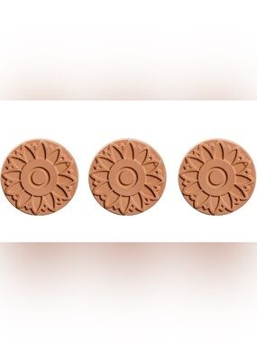3 Pc Bundle Reusable Flower Terracotta Brown Sugar Softener Keeper Saver NWT
